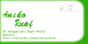 aniko rupf business card